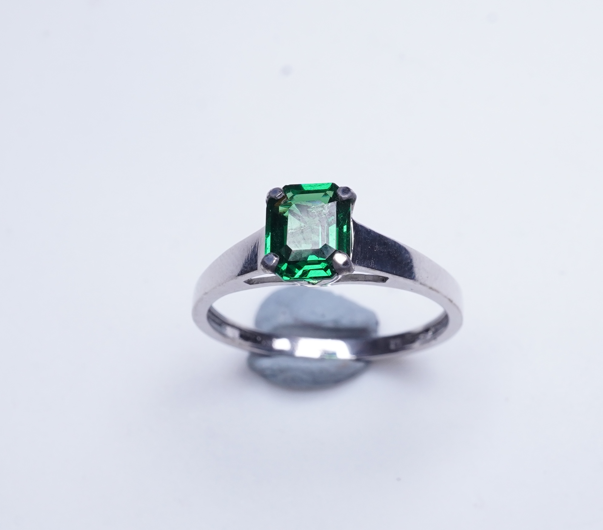 A tsavorite garnet ring